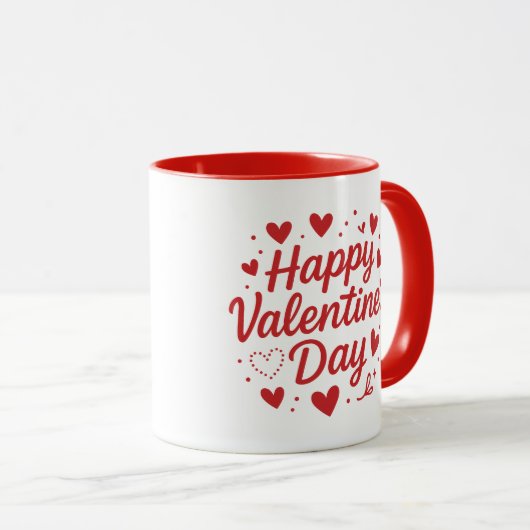 St. Valentine's Day Red Coffee Mug Tasse (VorderseiteRechts)