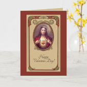 St. Valentine's Day Sacred Heart of Jesus Karte (Gelbe Blume)