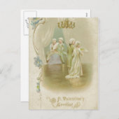 St. Valentine's Greetings Feiertagspostkarte (Vorne/Hinten)