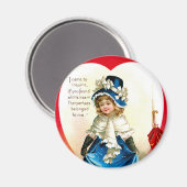 St. Valentins Gruß Magnet (Vorderseite/Rückseite)