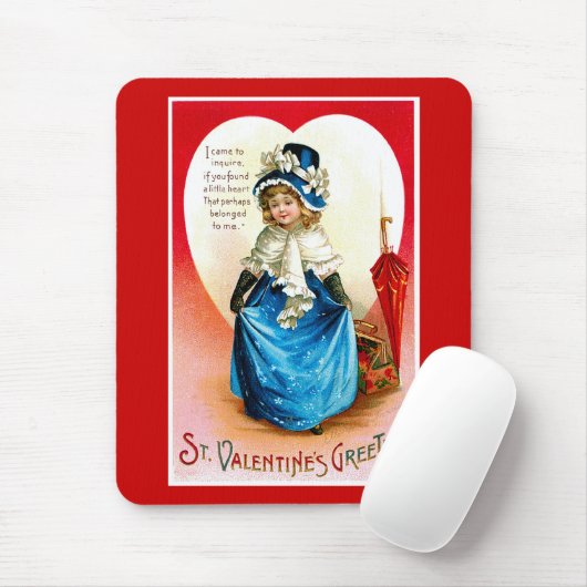 St. Valentins Gruß Mousepad (Mit Mouse)