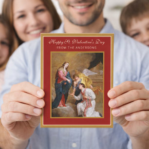 St. Valentinstag Religious Gedicht Prayer Card Karte
