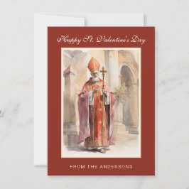 St. Valentinstag Religious Poem Gebet Karte