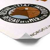 St. Valery en Caux France Vintage Travel Poster (Ecke)