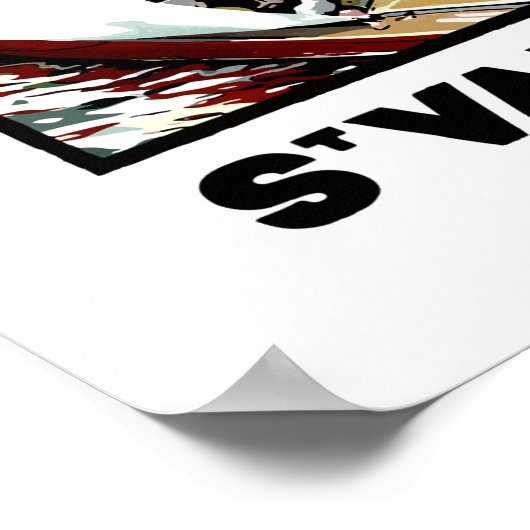 St. Valery en cayx, Wasser, Leuchtturm, Segelboot Poster (Ecke)