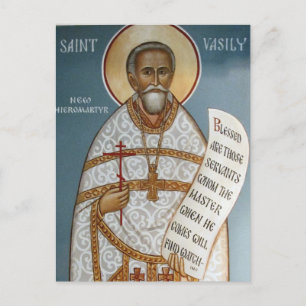 St. Vasily Martysz Orthodox Christliches Symbol Postkarte