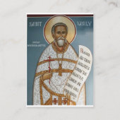St. Vasily Martysz Orthodoxe Christliche Gebetskar Platzkarte (Vorderseite)