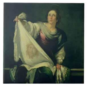 St.-Veronica, 1625-30 (Öl auf Leinwand) Fliese