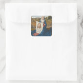 St. Veronica, c.1470-1475 (Öl auf Tafel) Quadratischer Aufkleber (Tasche)