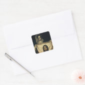 St.Veronica mit dem Heiligen Schleier Quadratischer Aufkleber (Umschlag)