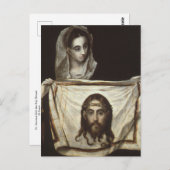 St. Veronica Mit dem Tuch von El Greco Postkarte (Vorne/Hinten)