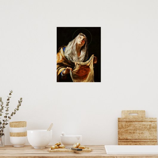 St Veronica Veil Holy Face Shroud 03 Poster (Küche)