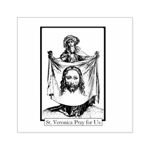 St. Veronica Veil Jesus Religious katholische Heil Gummistempel