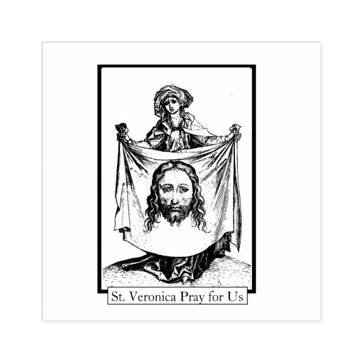 St. Veronica Veil Jesus Religious katholische Heil Gummistempel (Prägung)