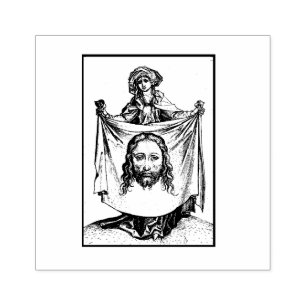 St. Veronica Veil Jesus Religious katholische Heil Gummistempel