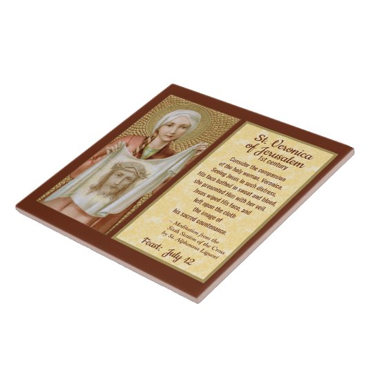 St. Veronica von Jerusalem (JM 60) Fliese (Seite)