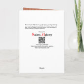 St. Veronica von Jerusalem (JM 60) Leere Gruß Karte (Rückseite)