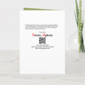 St. Veronica von Jerusalem (JM 60) Leere Gruß Karte (Rückseite)