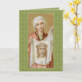 St. Veronica von Jerusalem (JM 60) Leere Gruß Karte (Gelbe Blume)