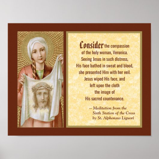 St. Veronica von Jerusalem (JM 60) Poster (Vorne)