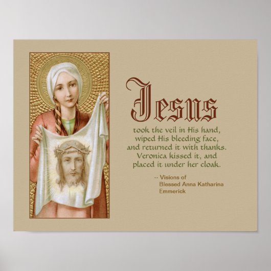 St. Veronica von Jerusalem (JM 60) Poster (Vorne)
