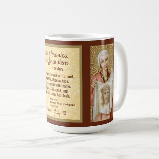 St. Veronica von Jerusalem (JM 60; Stil 2) Kaffeetasse (VorderseiteRechts)