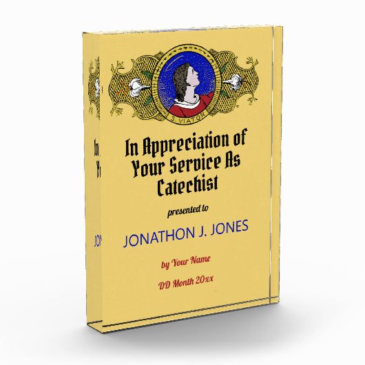 St. Viator of Lyon, der Katechist (LD 001) Fotoblock (Links)