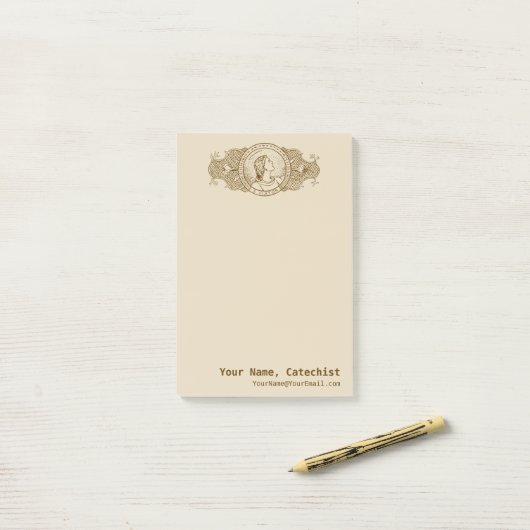 St. Viator of Lyon, der Katechist (LD 001) Post-it Klebezettel (Auf Schreibtisch)