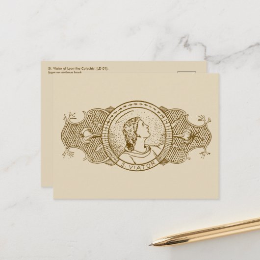 St. Viator of Lyon, der Katechist (LD 001) Postkarte (Vorderseite/Rückseite Beispiel)