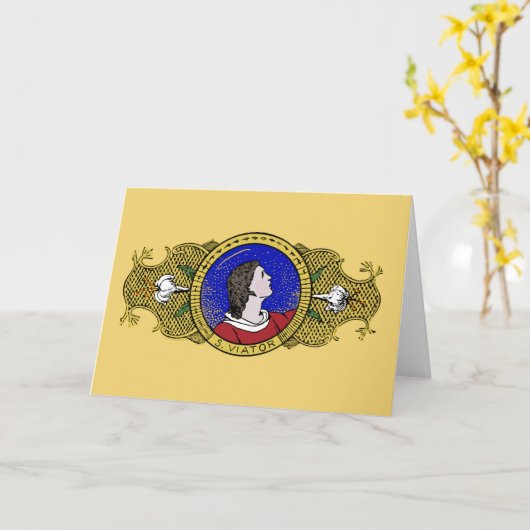 St. Viator of Lyon the Catechist (LD 001) Card Karte (Gelbe Blume)