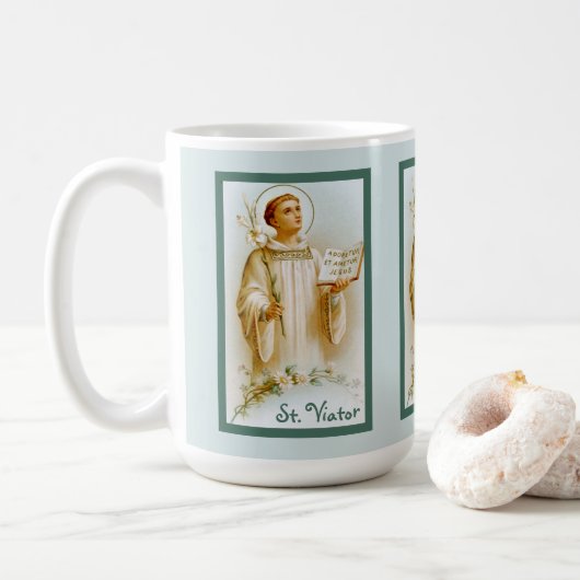 St. Viator von Lyon, der Katechist (BF 02) Kaffeetasse (Mit Donut)
