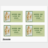 St. Viator von Lyon, der Katechist (BF 02) Rechteckiger Aufkleber (Blatt)