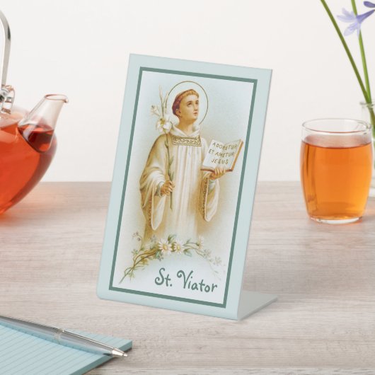 St. Viator von Lyon, der Katechist (BF 02) Sockelschild (In SItu)