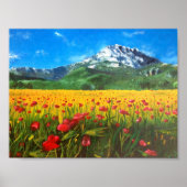St Victoire mit Poppies Poster (Vorne)