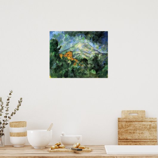 St. Victoire und Schloss Noir von Paul Cezanne Poster (Küche)