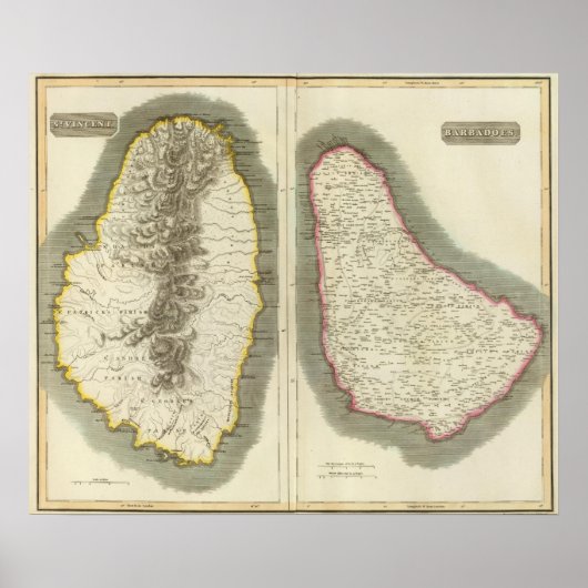 St Vincent, Barbadoes Poster (Vorne)