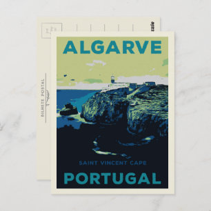 St Vincent Capture Illustration Algarve Portugal Postkarte