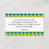 ST. VINCENT Christlich Scripture John 3:16 Visitenkarte (Rückseite)
