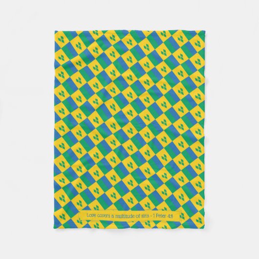 ST VINCENT Christlich Scripture LIEBE Fleecedecke (Vorderseite)