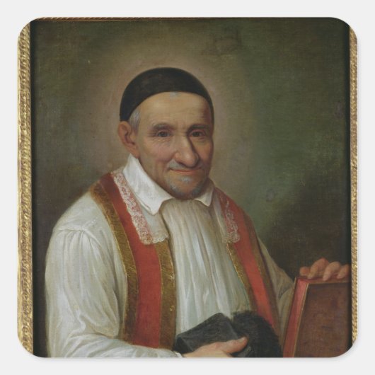 St. Vincent de Paul 1649 Quadratischer Aufkleber (Vorderseite)