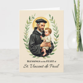 St. Vincent de Paul Feast Day Segen Wreath Karte
