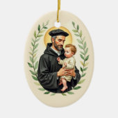 St Vincent de Paul God's Peace and Blessings Keramik Ornament (Vorne)