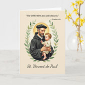 St Vincent de Paul Gottes Frieden und Segnungen Karte (Gelbe Blume)