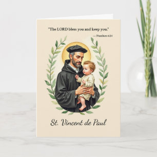 St Vincent de Paul Gottes Frieden und Segnungen Karte
