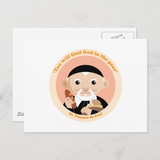 St. Vincent de Paul Postkarte (Vorne/Hinten)