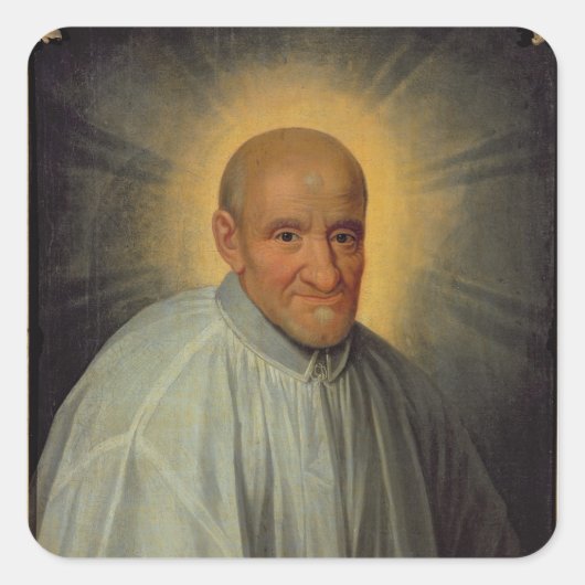 St. Vincent de Paul Quadratischer Aufkleber (Vorderseite)