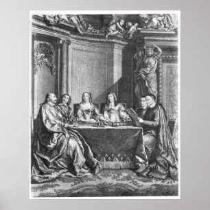 St. Vincent de Paul und Kardinal Jules Mazarin Poster