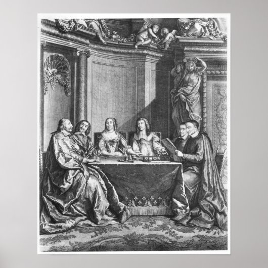 St. Vincent de Paul und Kardinal Jules Mazarin Poster (Vorne)