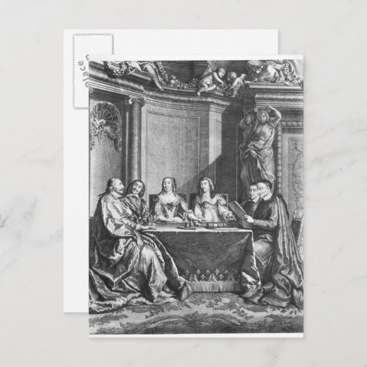 St. Vincent de Paul und Kardinal Jules Mazarin Postkarte (Vorne/Hinten)