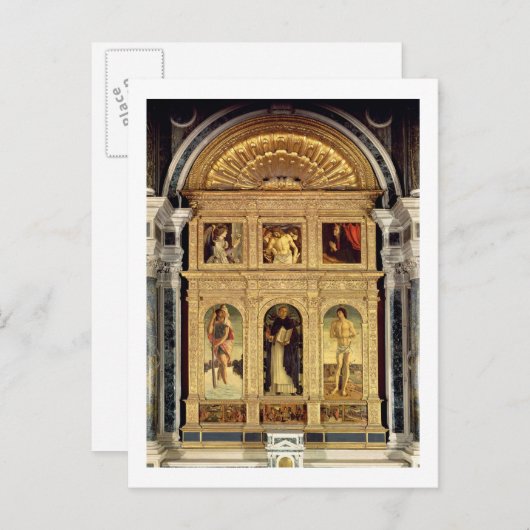 St. Vincent Ferrer Altarpiece, c.1465 (polyptych) Postkarte (Vorne/Hinten)